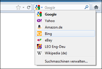 Suchen mit Firefox 8