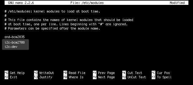 I2C: Modules