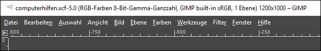 GIMP Menüleiste
