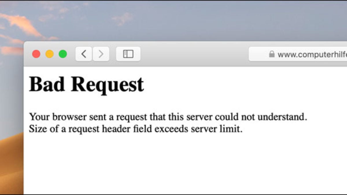 Bad request request header