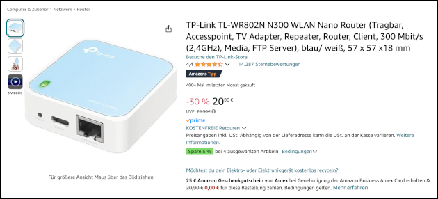 WLAN Verstärker als AccessPoint