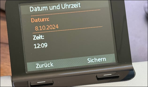 Gigaset: Uhrzeit einstellen / speichern