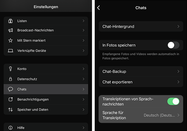 Whatsapp Sprachnachricht in Text umwandeln