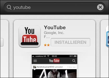 YouTube im App Store