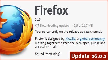 Update: Firefox 16.0.1