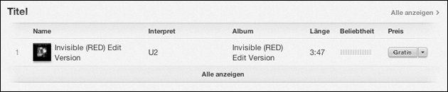 U2 Invisible Single gratis