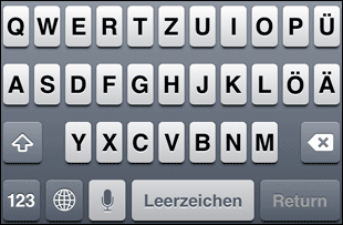 iOS 6 Tastatur