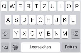 iOS 7 Tastatur