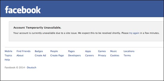 Facebook Account offline