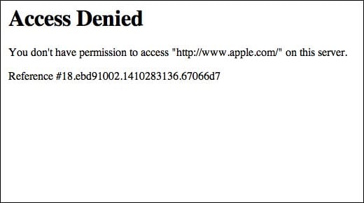 Apple Access denied