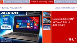 Jetzt bei Aldi: Notebook Medion Akoya E6416