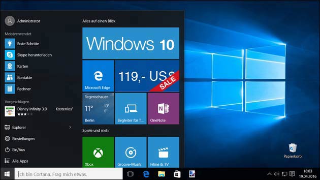 Bald nicht mehr kostenlos: 119,- US$ für Windows 10 Update!