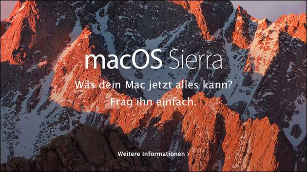 Mac OS Sierra Update: Achtung, Apple verteilt das Update jetzt automatisch!