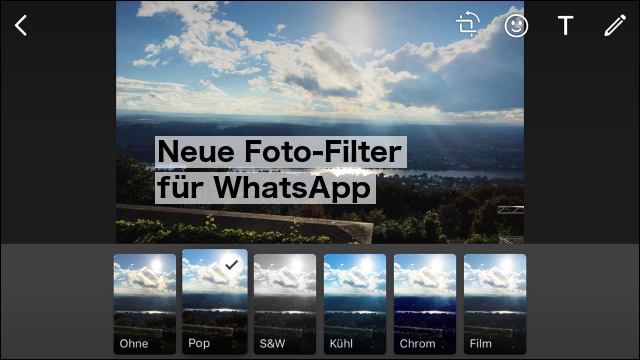 WhatsApp Update Foto-Filter