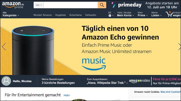 Amazon Prime Video Angebote Echo 100 000 Eur Gewinnspiel