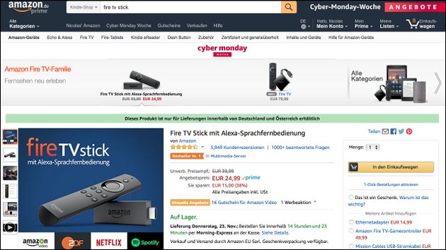 Amazon Fire TV Stick im Angebot