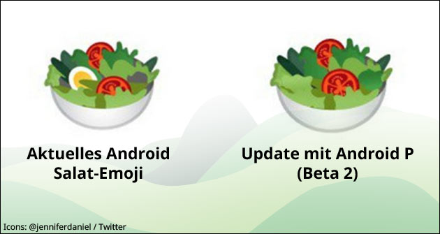 Google Salat Emoji vegan