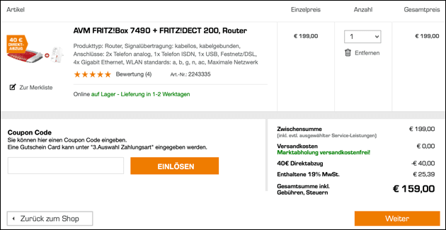 Fritzbox Angebot