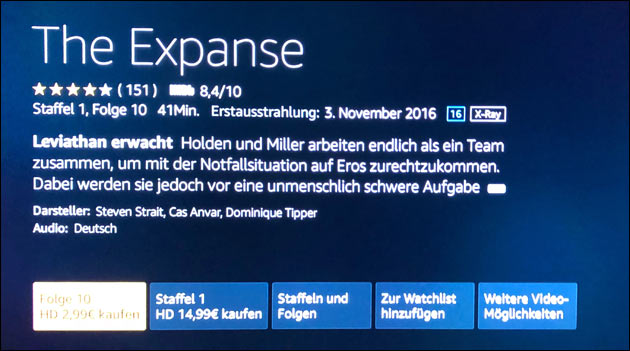 The Expanse Probleme Fire TV Stick