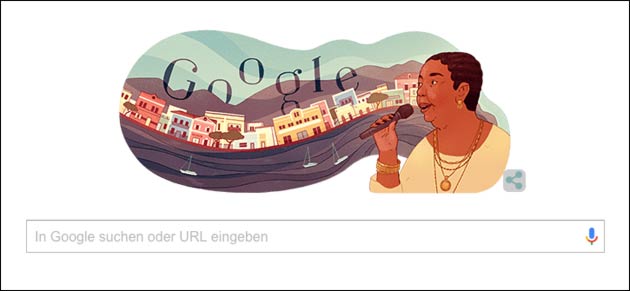 Cesária Évora: Google Doodle